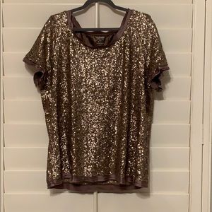 Gold Sequin Top Lane Bryant